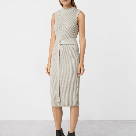 All Saints Dresses & Skirts - Allsaints East jumper dress Large L Mist grey